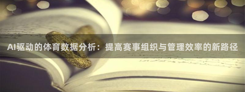 AI驱动的体育数据分析：提高赛事组织与管理效率的新路径