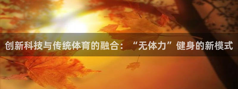创新科技与传统体育的融合：“无体力”健身的新模式