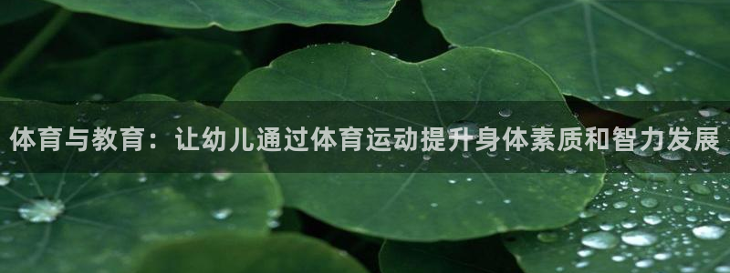 体育与教育：让幼儿通过体育运动提升身体素质和智力发展